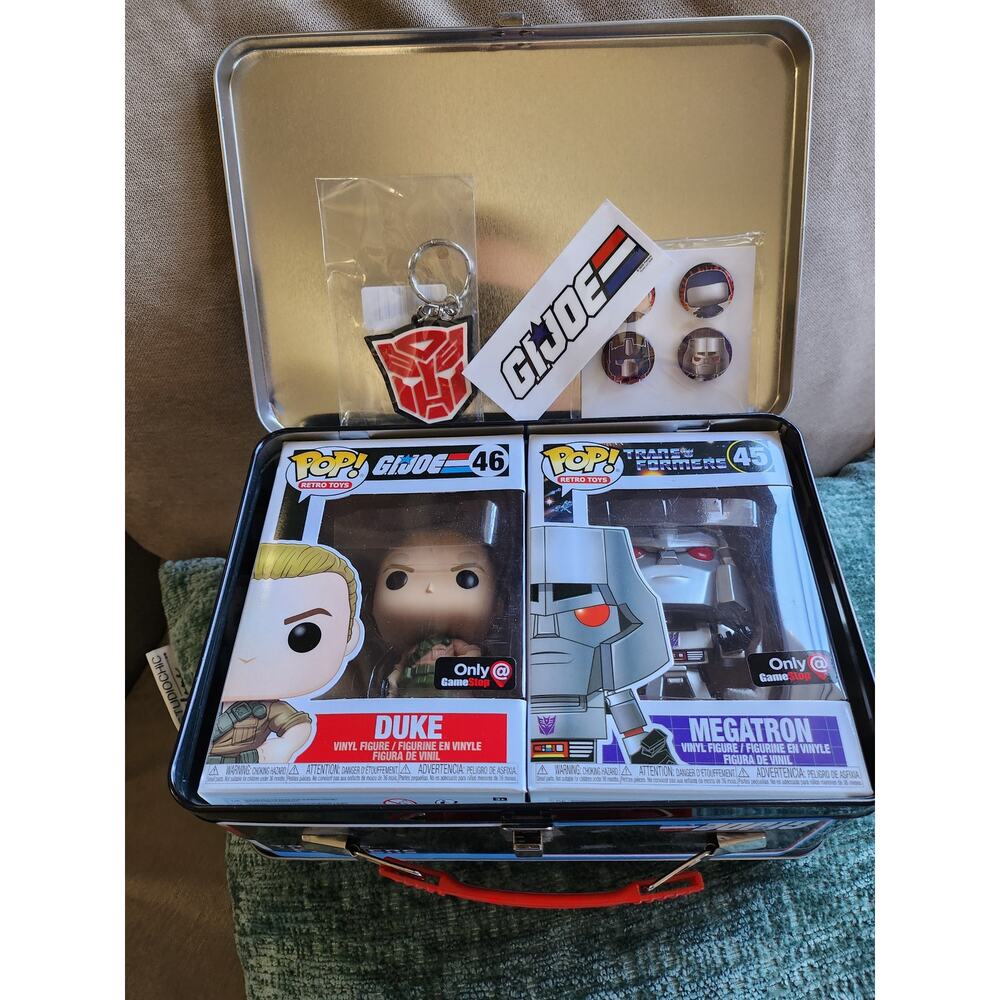 Funko Pop Transformers vs G.I. Joe Collector's Edition lunchbox, New